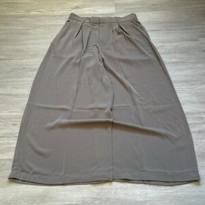 Y2K Beige Insanely Baggy Pleated Wide-Leg Dress Pants 32x28